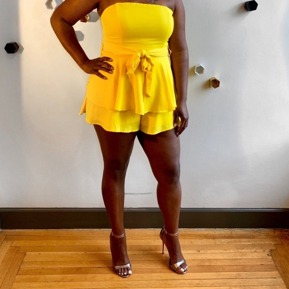 Yellow mini romper